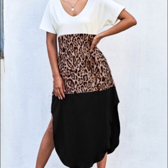 ✨ Denise leopard color block maxi dress - Picture 2 of 3